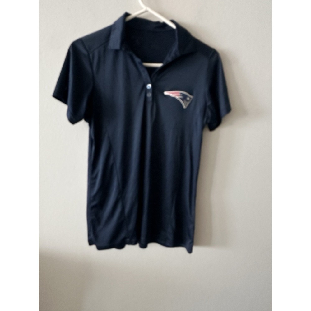 Women's Antigua New England Patriots Polo Shirt Navy Size M Performance
